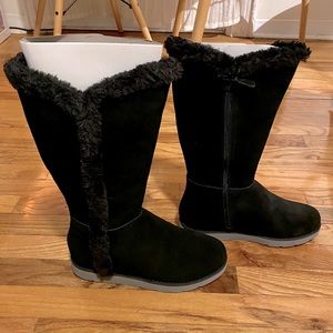Lands End Plush Tall Boots - Sz 8